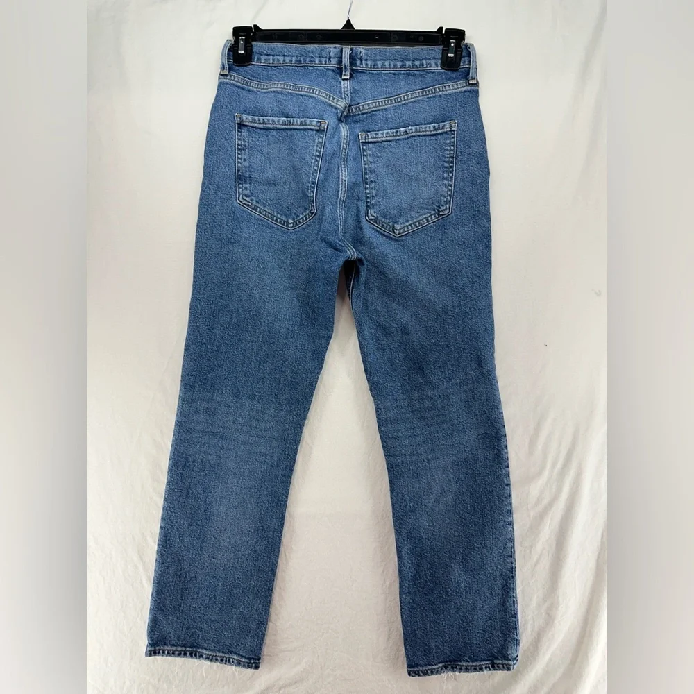 Agolde Womens Riley High Rise Straight Crop Cotton‎ Denim Button Fly Jeans 27 - Picture 2 of 11
